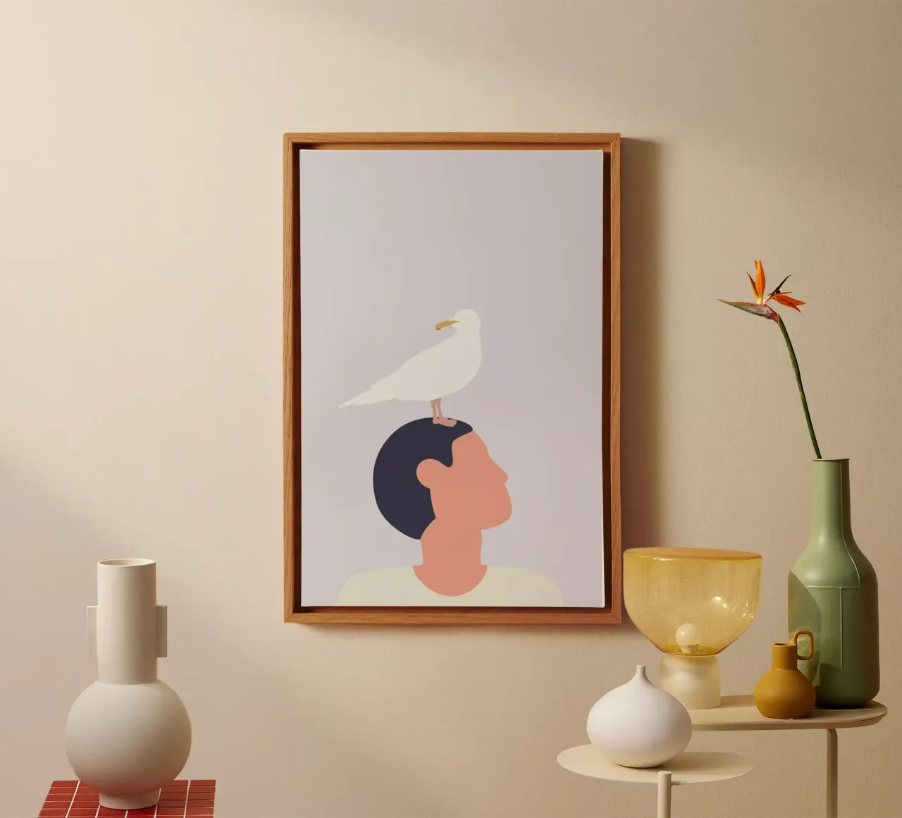 Mågefugle canvas by Swen Swensøn