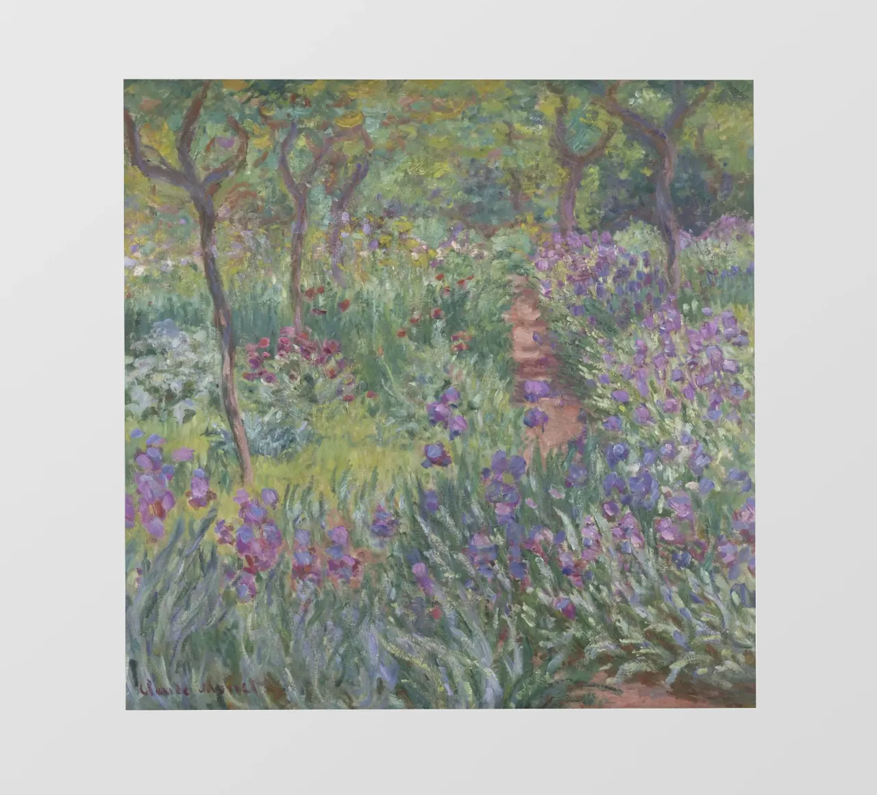 Claude Monet - Il giardino degli iris a Giverny telo in pvc da Timeless Artworks