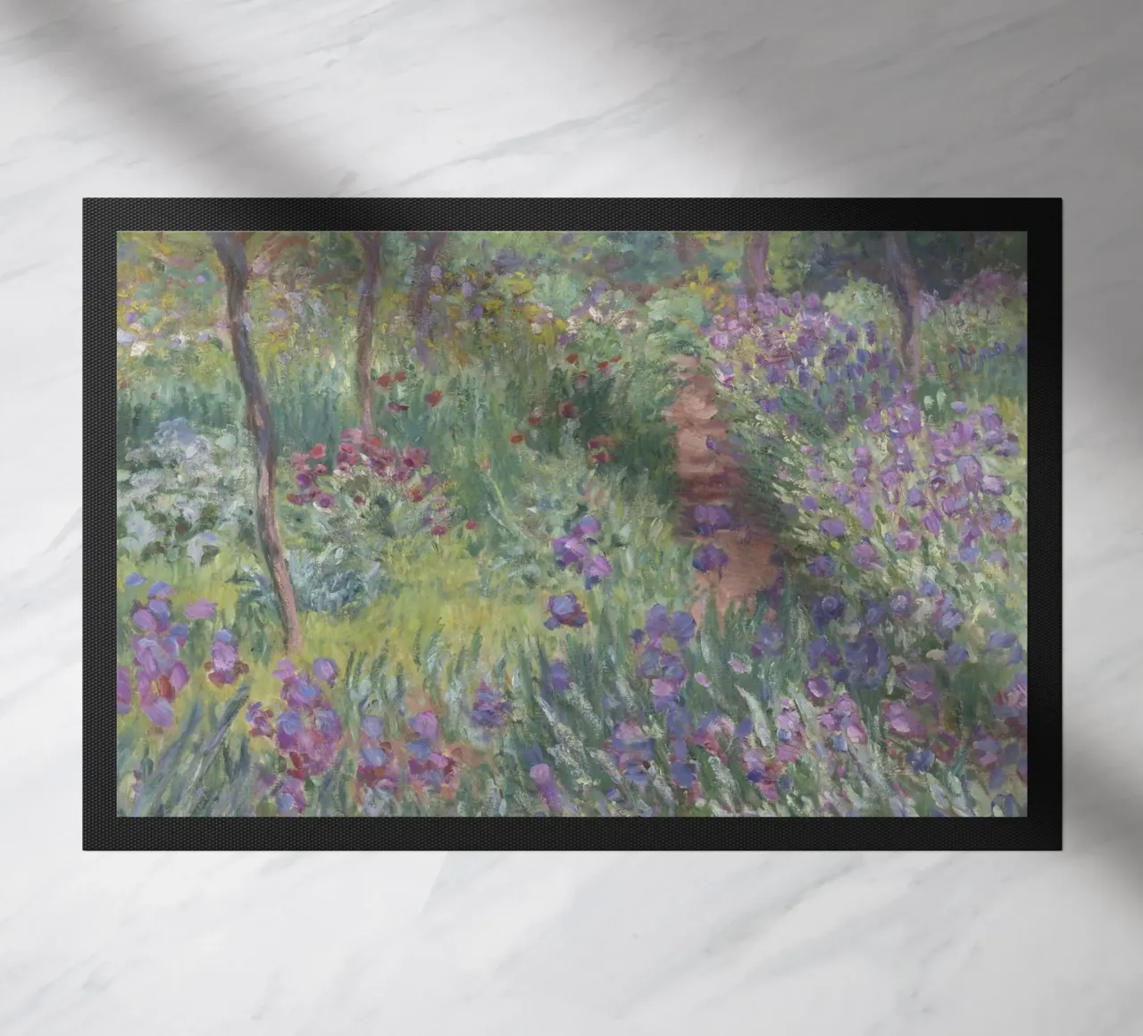 Claude Monet - Il giardino degli iris a Giverny zerbino da Timeless Artworks