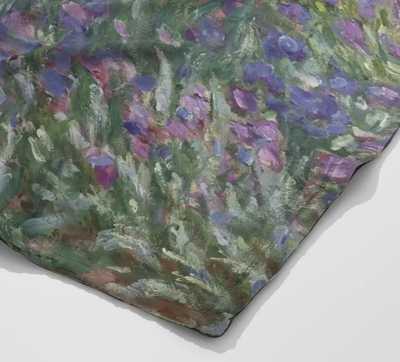 Claude Monet - Der Schwertliliengarten in Giverny Fleecedecke von Timeless Artworks
