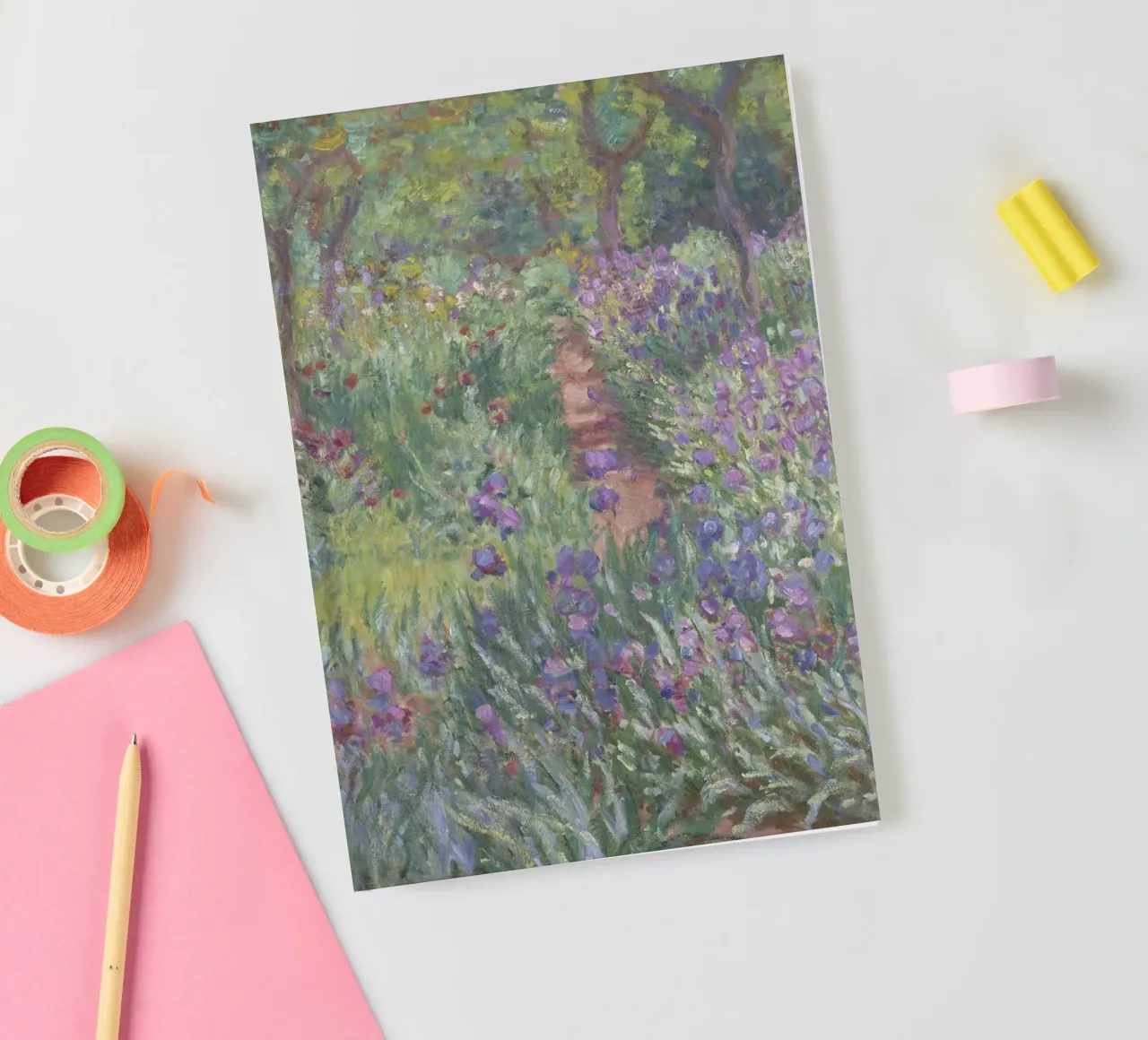 Claude Monet - Le jardin d'iris à Giverny carnet de notes de Timeless Artworks