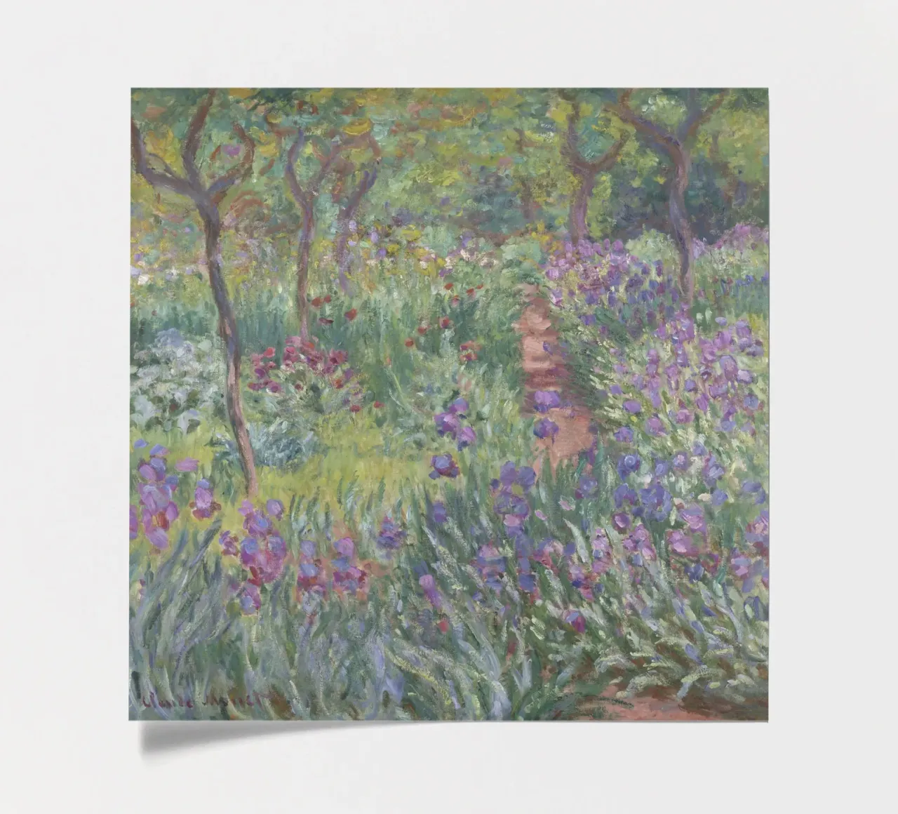 Claude Monet - The iris garden at Giverny sticker sheet by Timeless Artworks