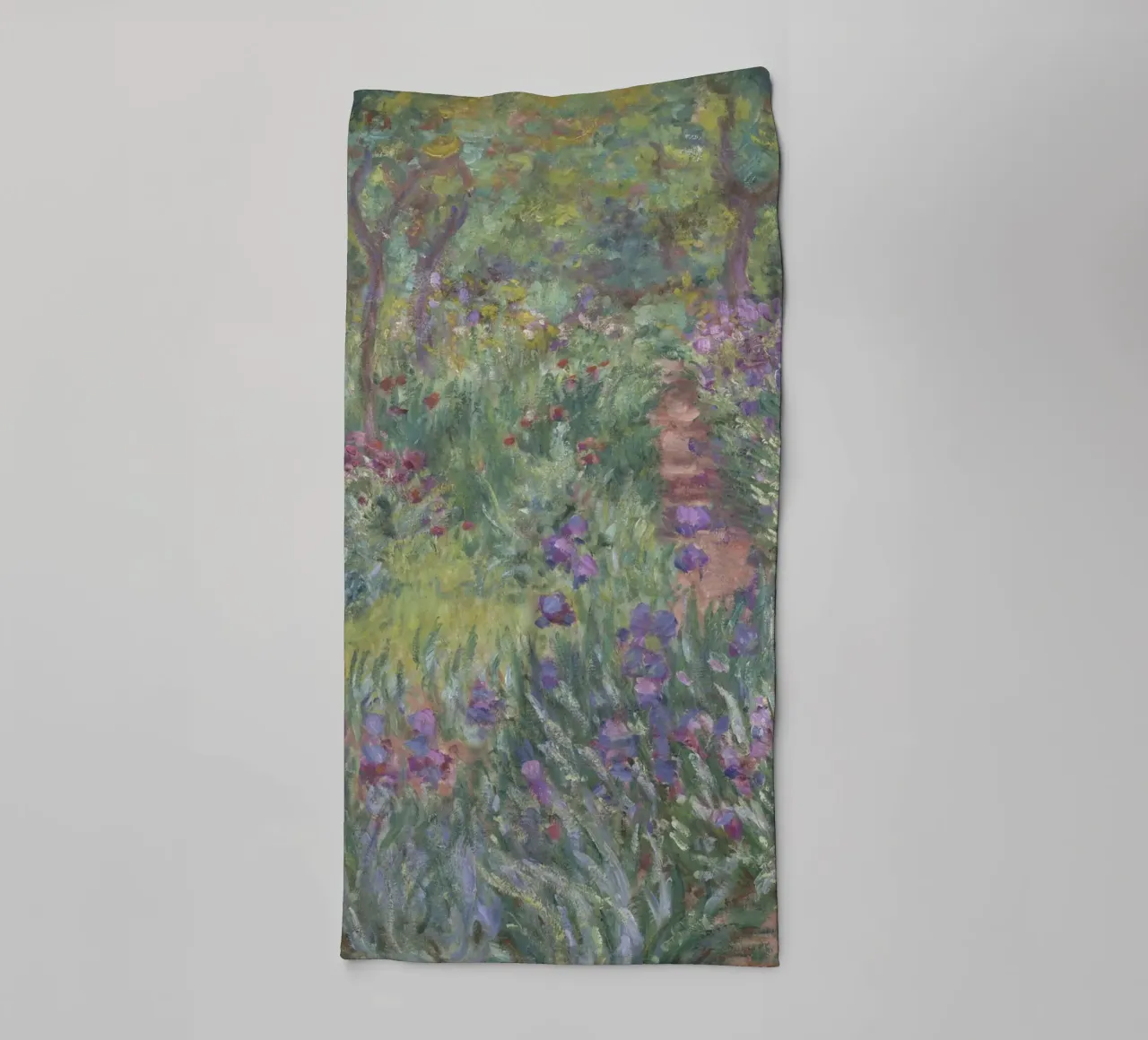 Claude Monet - The iris garden at Giverny towel by Timeless Artworks