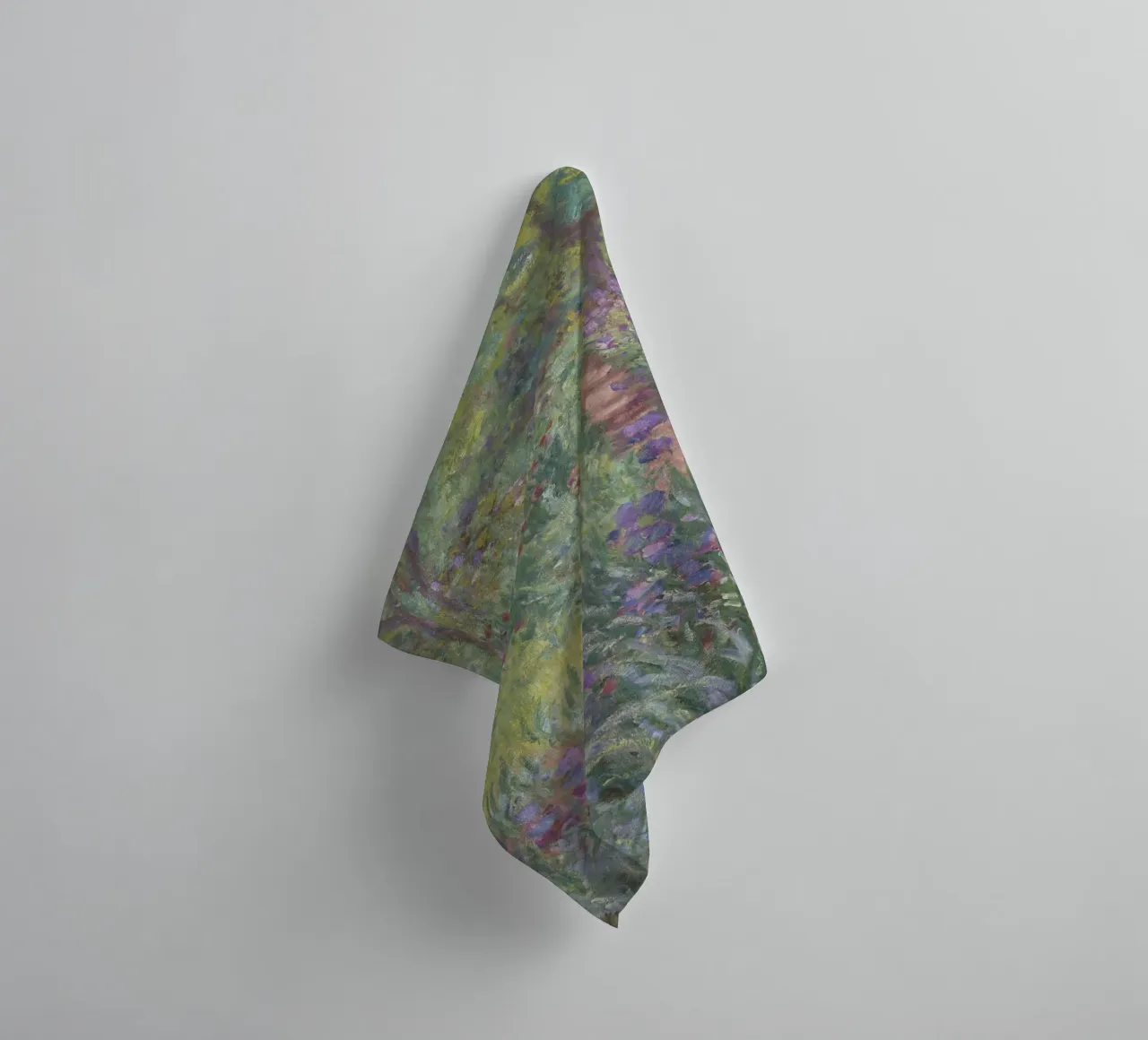 Claude Monet - The iris garden at Giverny towel by Timeless Artworks