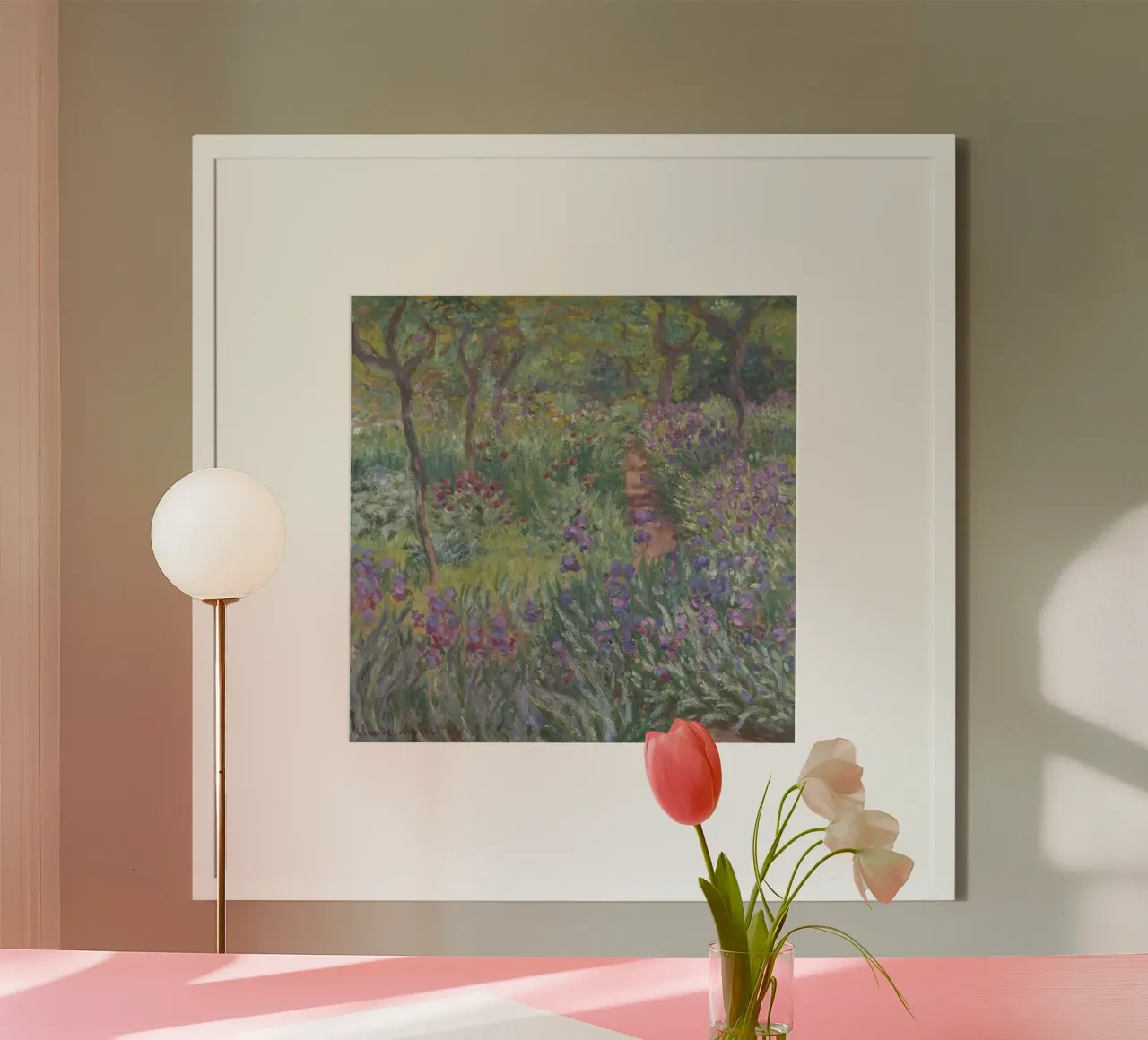 Claude Monet - The iris garden at Giverny poster by Timeless Artworks