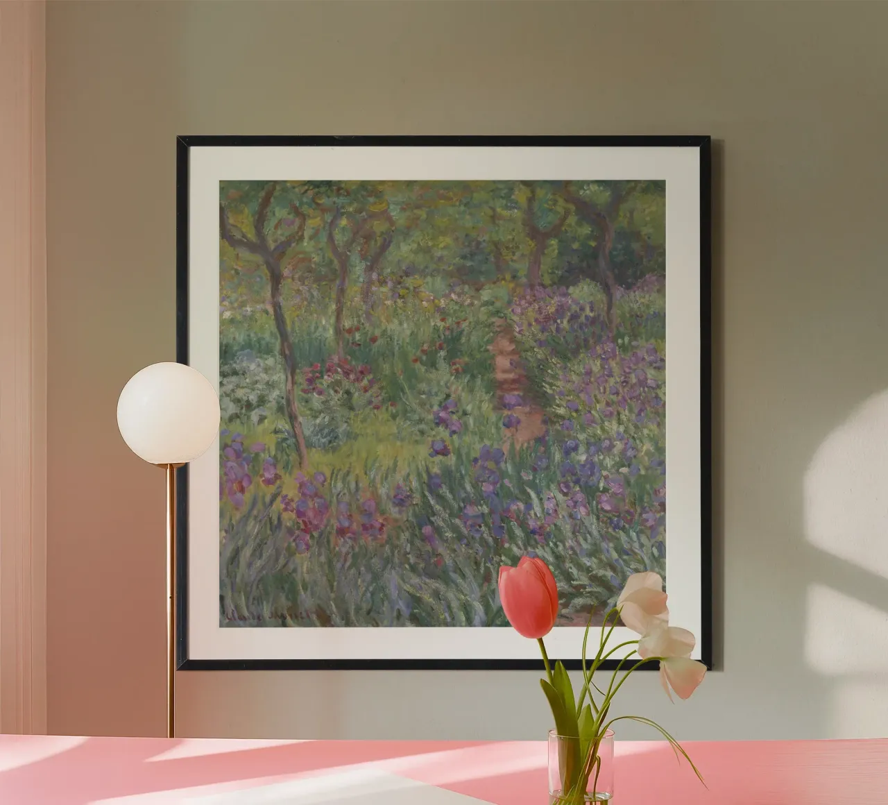 Claude Monet - The iris garden at Giverny poster by Timeless Artworks