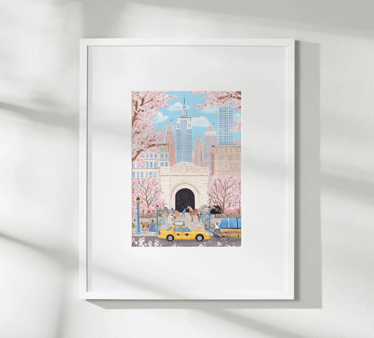 New York in primavera, stampe pastello della città, arte murale di tendenza poster da Gaia