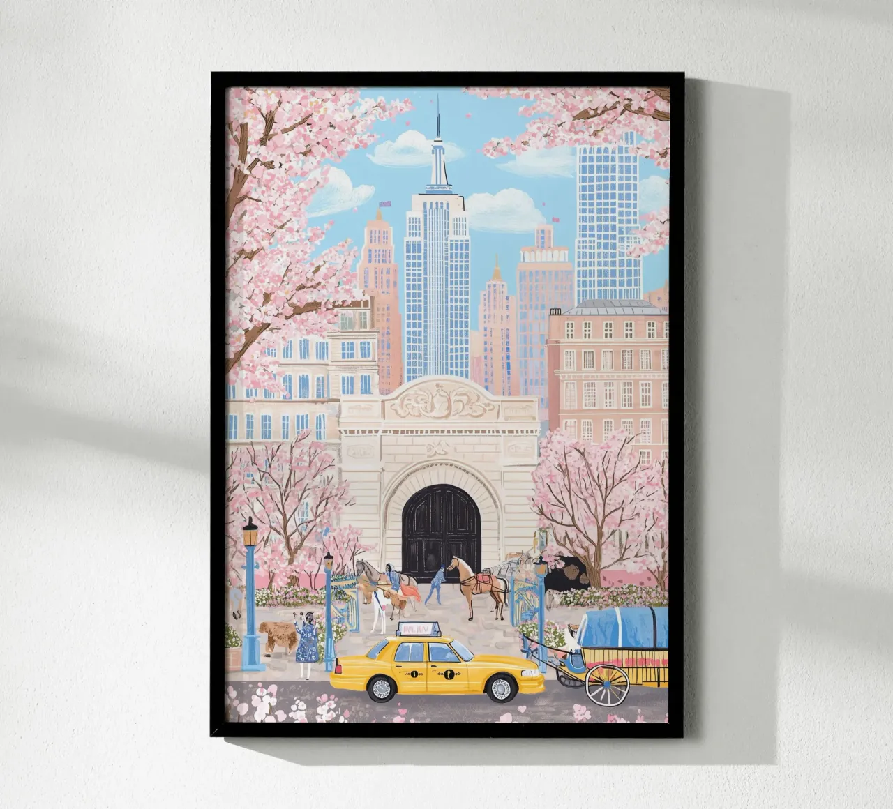 New York in primavera, stampe pastello della città, arte murale di tendenza poster da Gaia