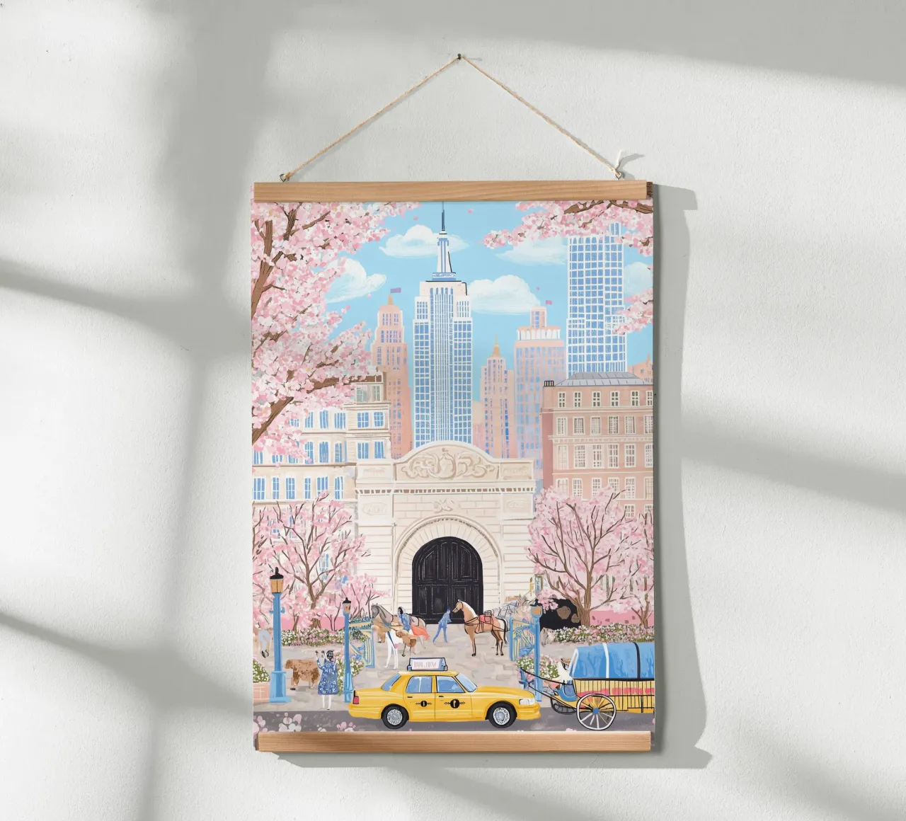 New York in primavera, stampe pastello della città, arte murale di tendenza poster da Gaia