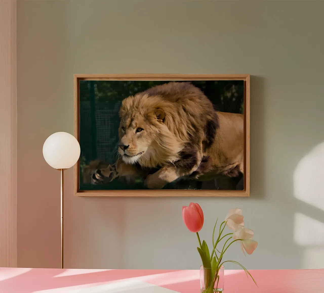 Dierenposter 127 canvas met Baklijst van Korrie Lane