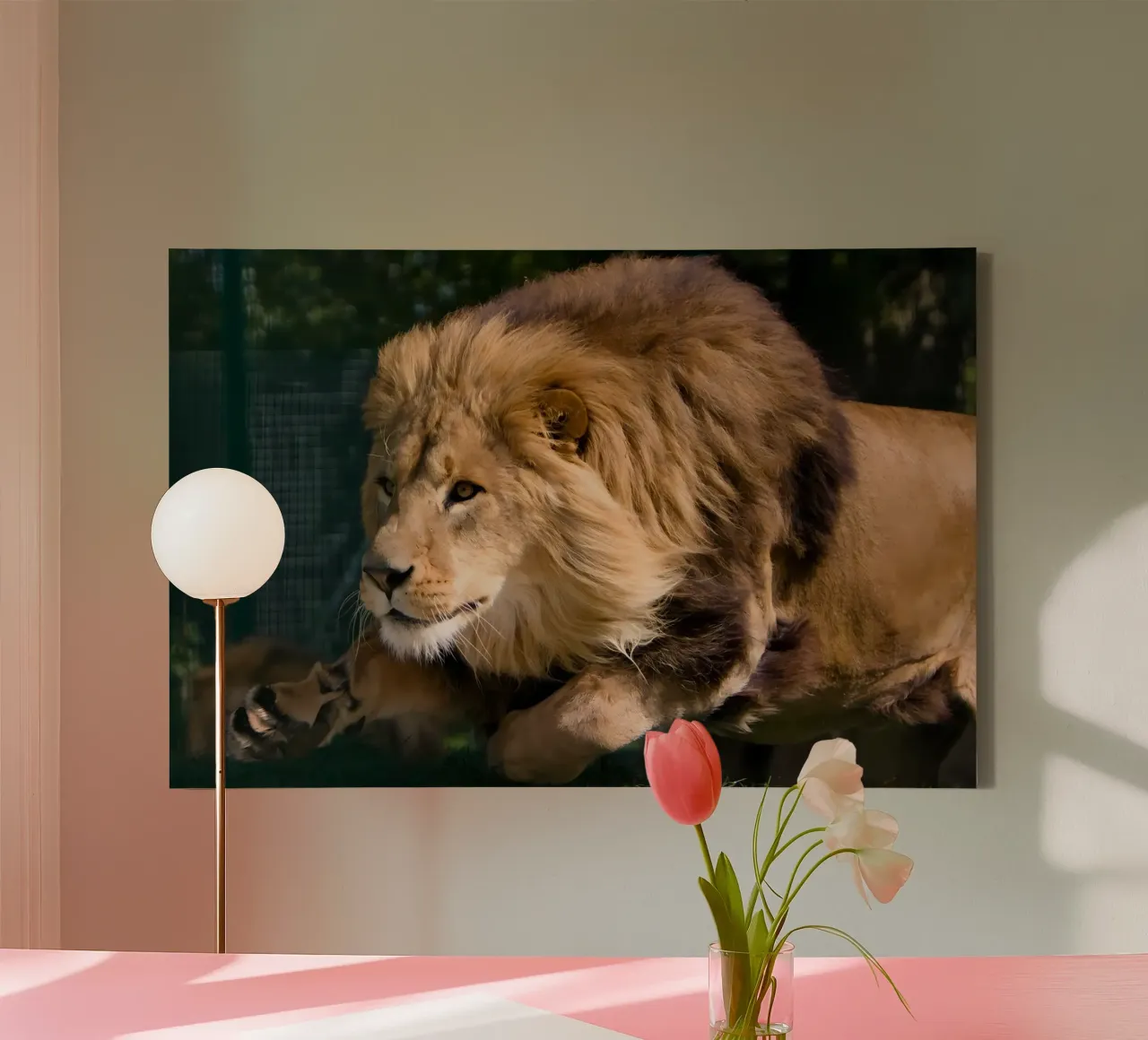 Dierenposter 127 canvas met Baklijst van Korrie Lane