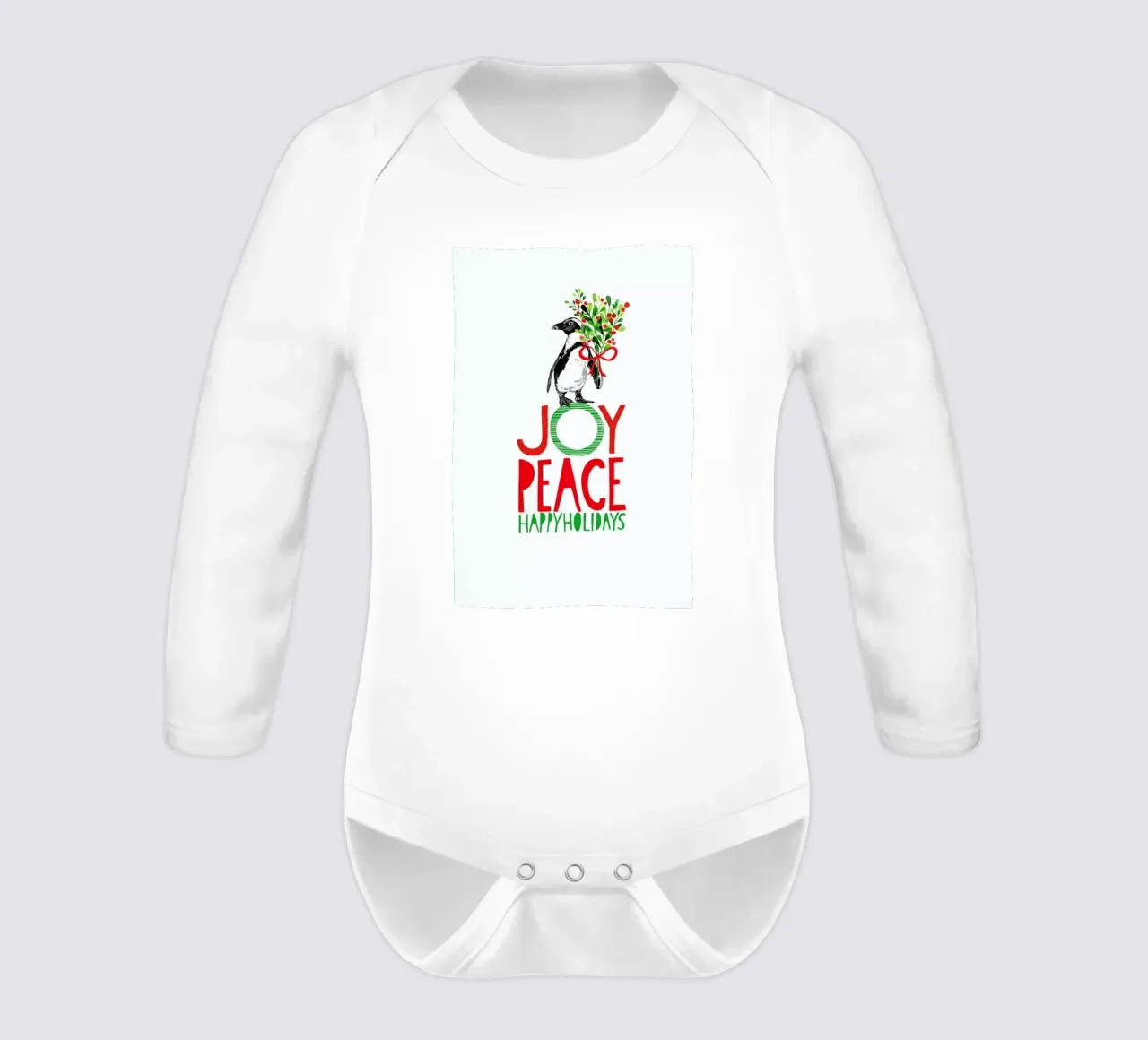 Penguin long-sleeve baby romper by Rococco LA