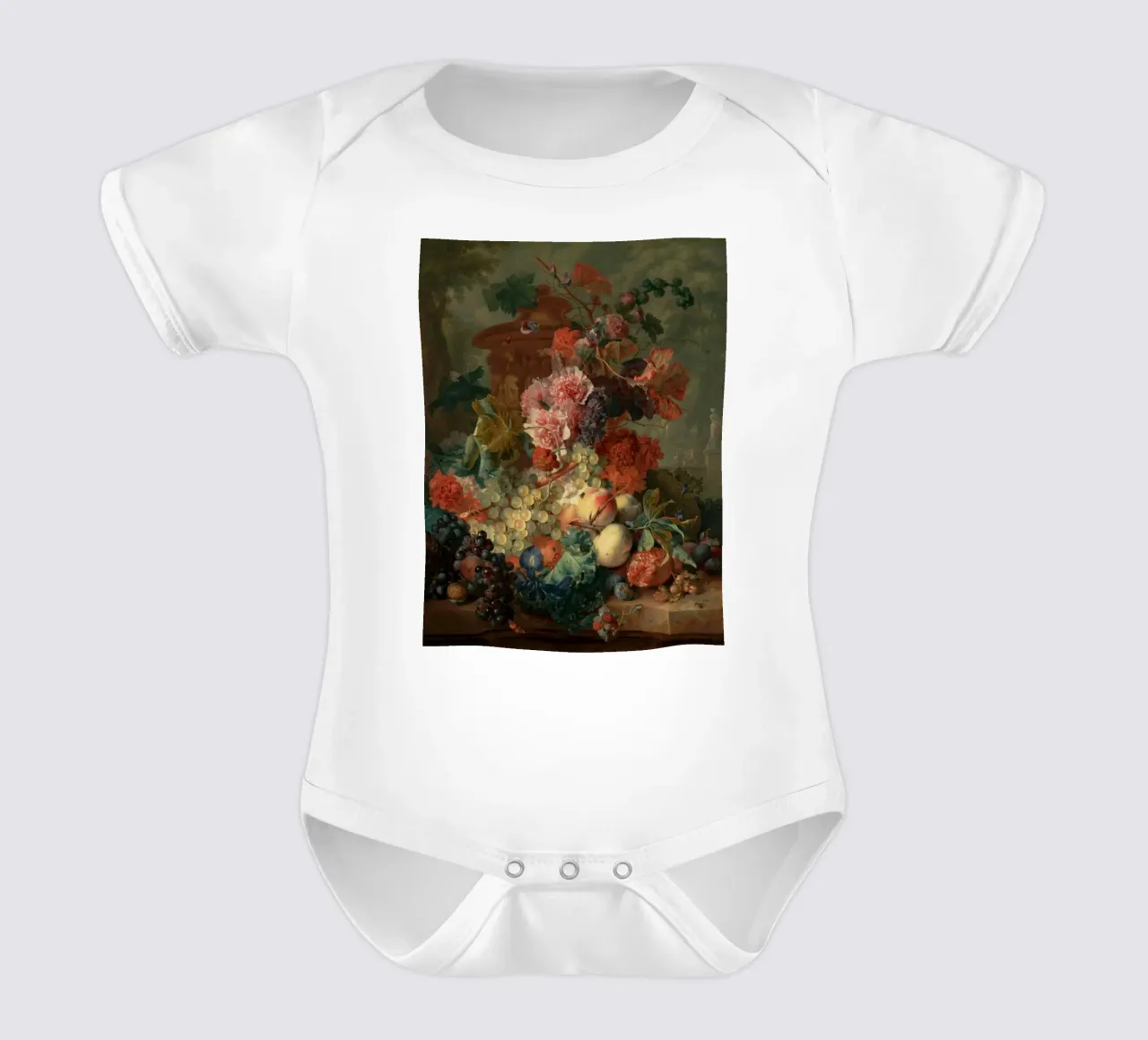 Jan van Huysum - Pezzo di frutta body neonato maniche corte da Timeless Artworks