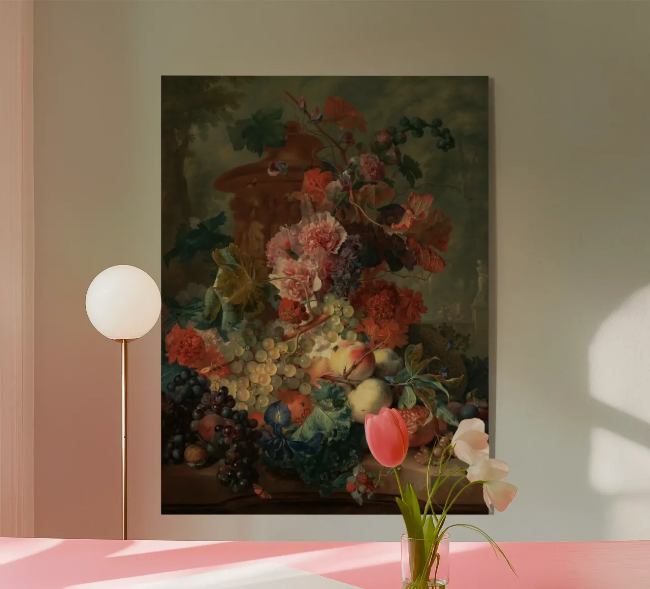Jan van Huysum - Pezzo di frutta plexiglass da Timeless Artworks