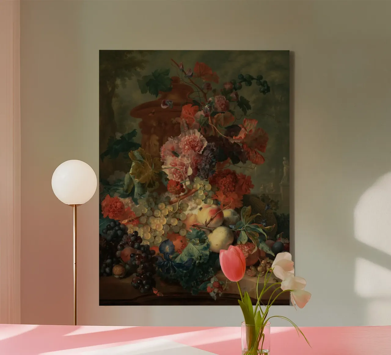 Jan van Huysum - Pezzo di frutta tela con Cornice a cassetta da Timeless Artworks