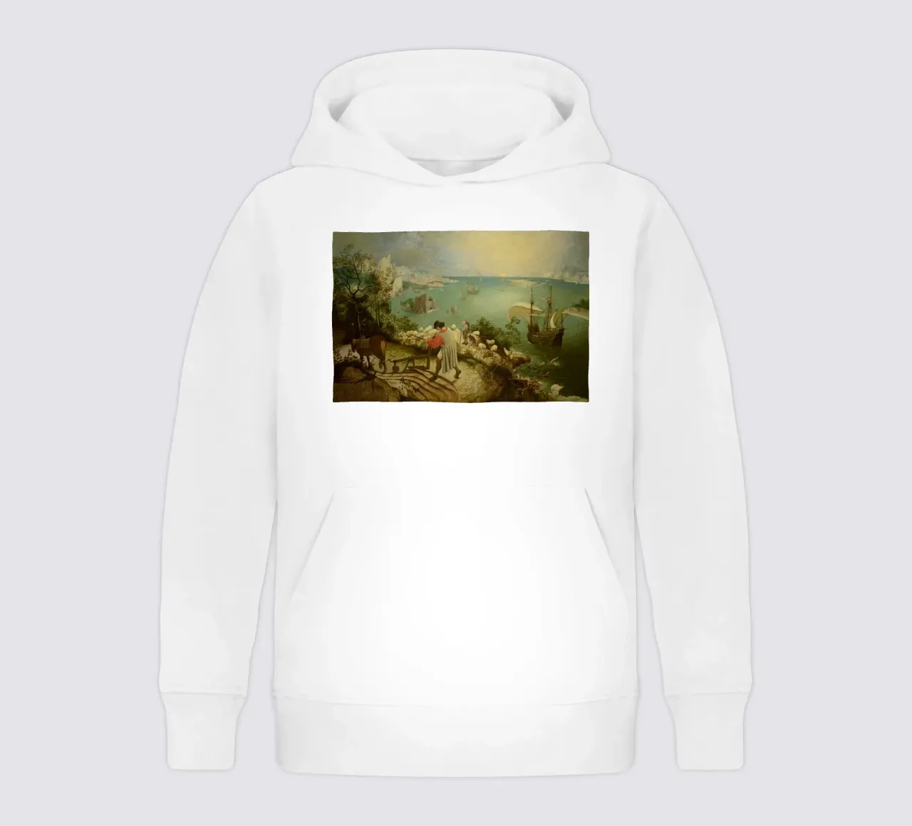 Pieter Bruegel the Elder -Landscape with the Fall of Icarus kids hoodie by Timeless Artworks