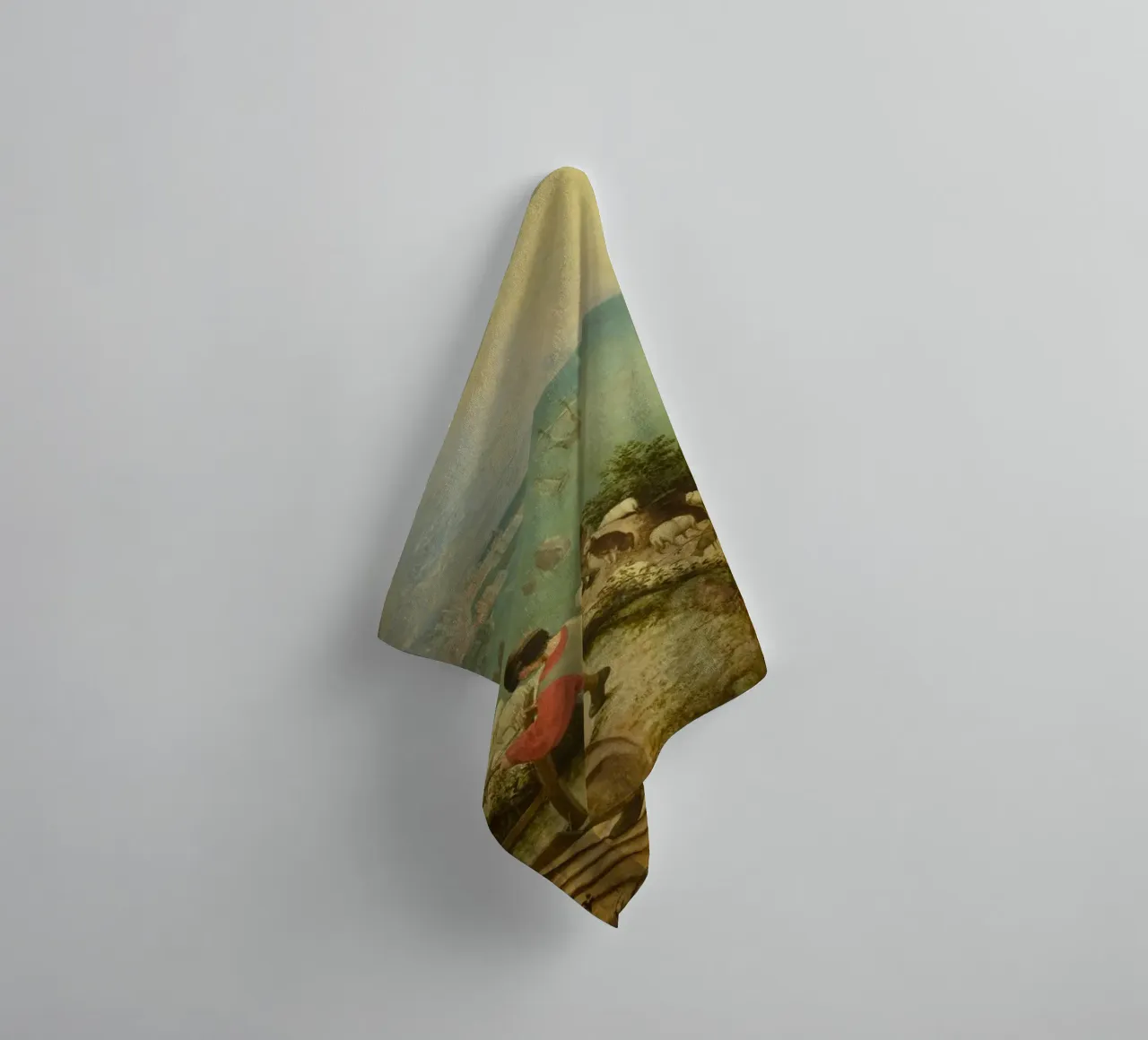 Pieter Bruegel the Elder -Landscape with the Fall of Icarus towel by Timeless Artworks