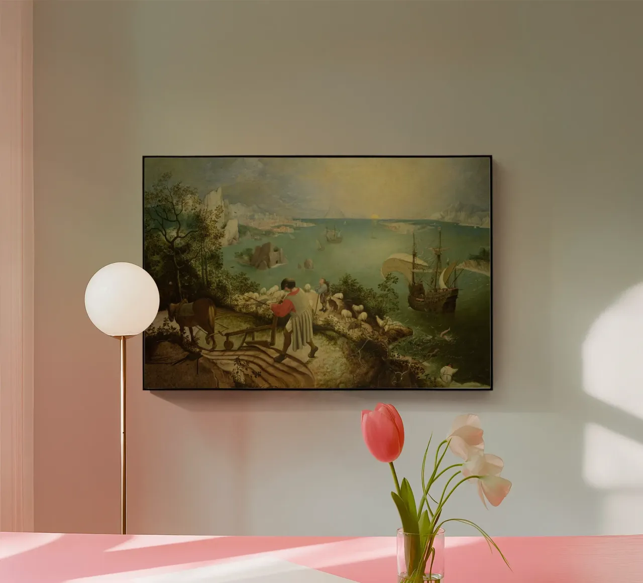 Pieter Bruegel the Elder -Landscape with the Fall of Icarus acrylic glass by Timeless Artworks