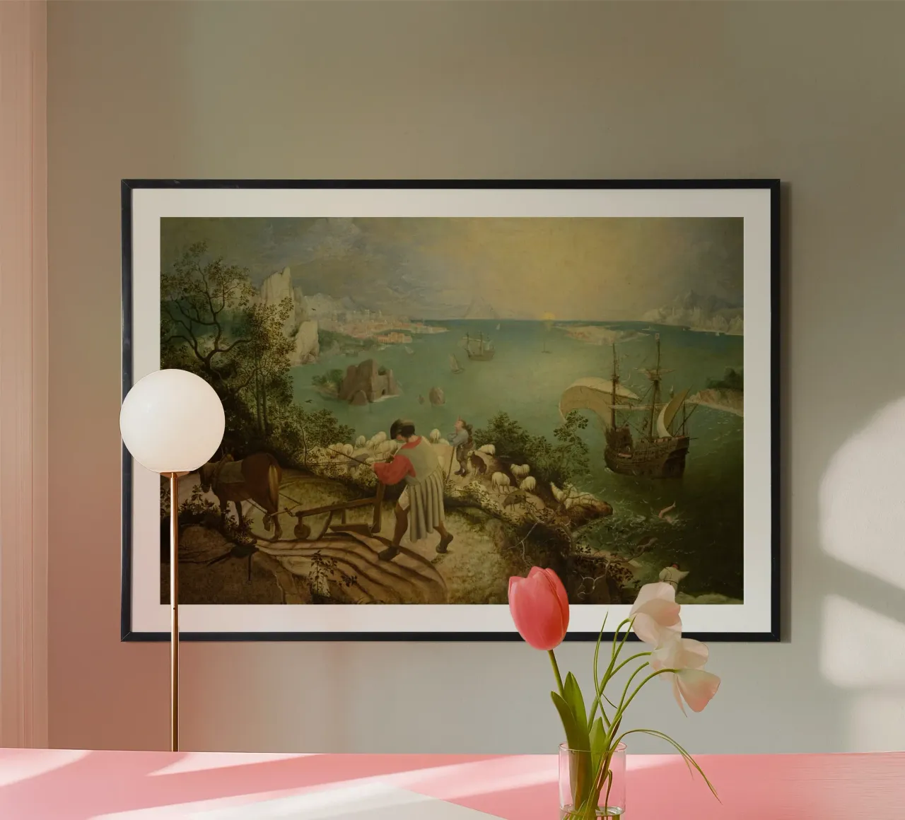 Pieter Bruegel l'Ancien - Paysage avec la chute d'Icare hahnemühle de Timeless Artworks