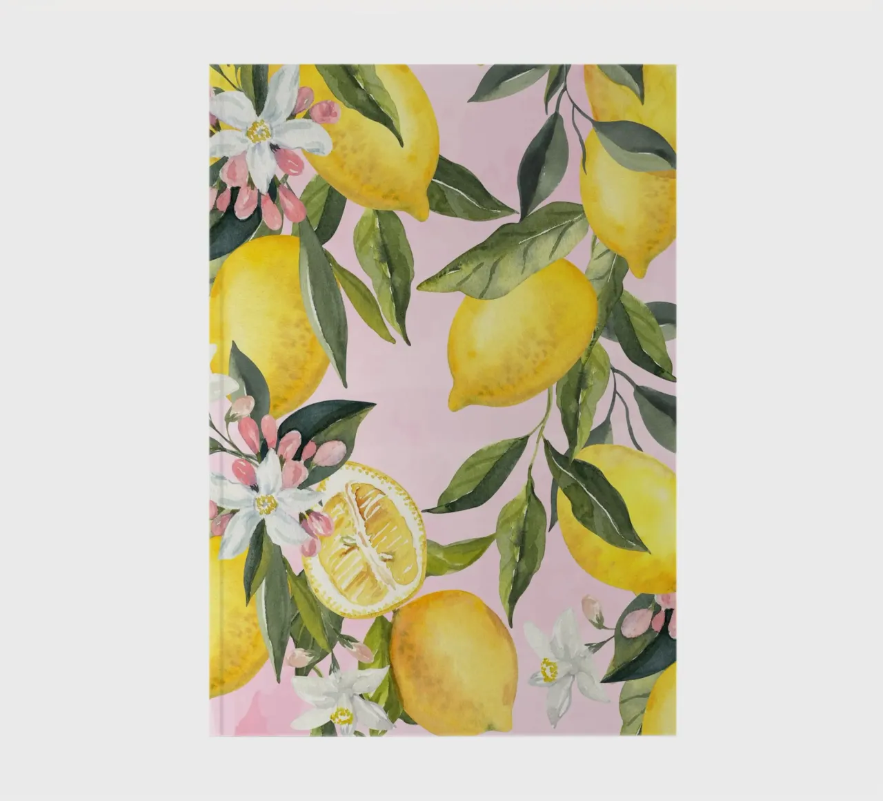 Lemon Poster, Fruit Poster, Limoncello Italy Print notebook by Bella Studio
