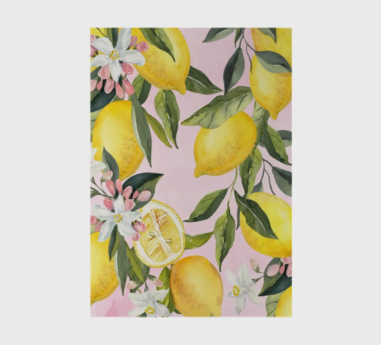 Lemon Poster, Fruit Poster, Limoncello Italy Print notebook by Bella Studio