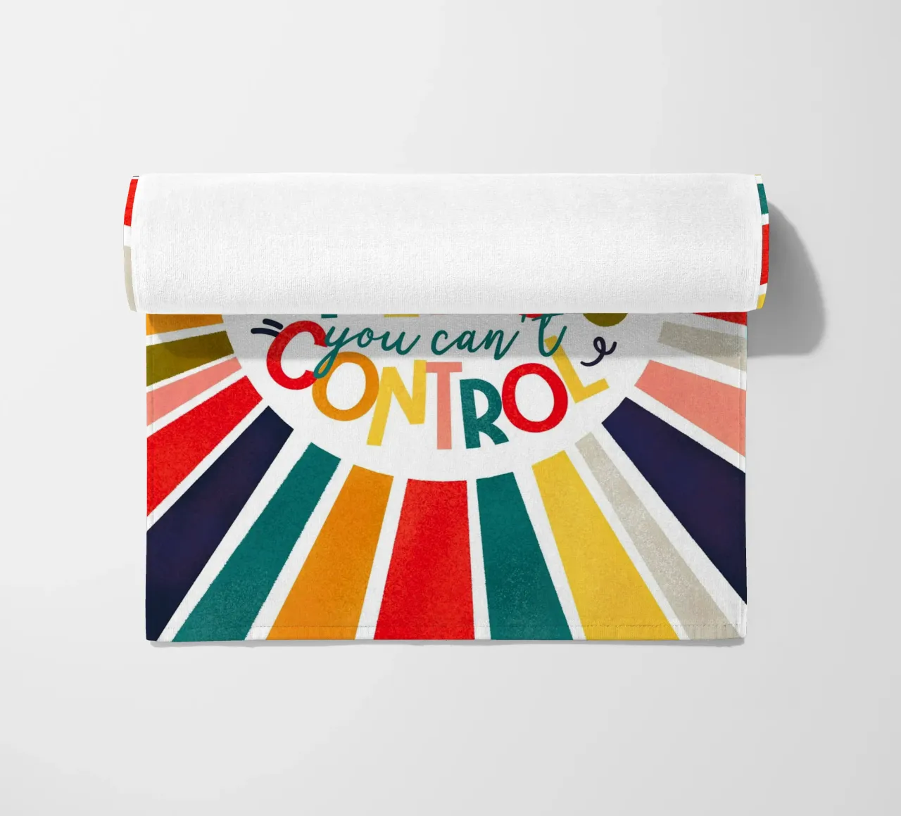 "Don't Worry" Motivational Quote Art Print - Colorful Rays telo mare da showmemars