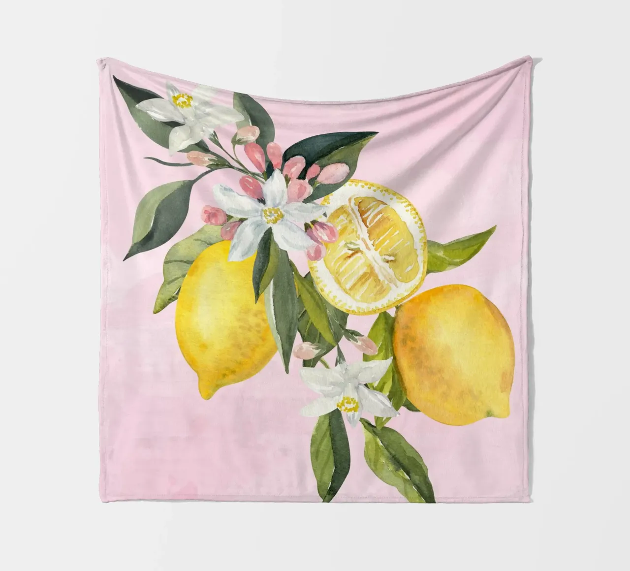 Zitrone Poster, Zitrone Druck Dekor, Italienische Wandkunst Trendy Art Fleecedecke von Bella Studio