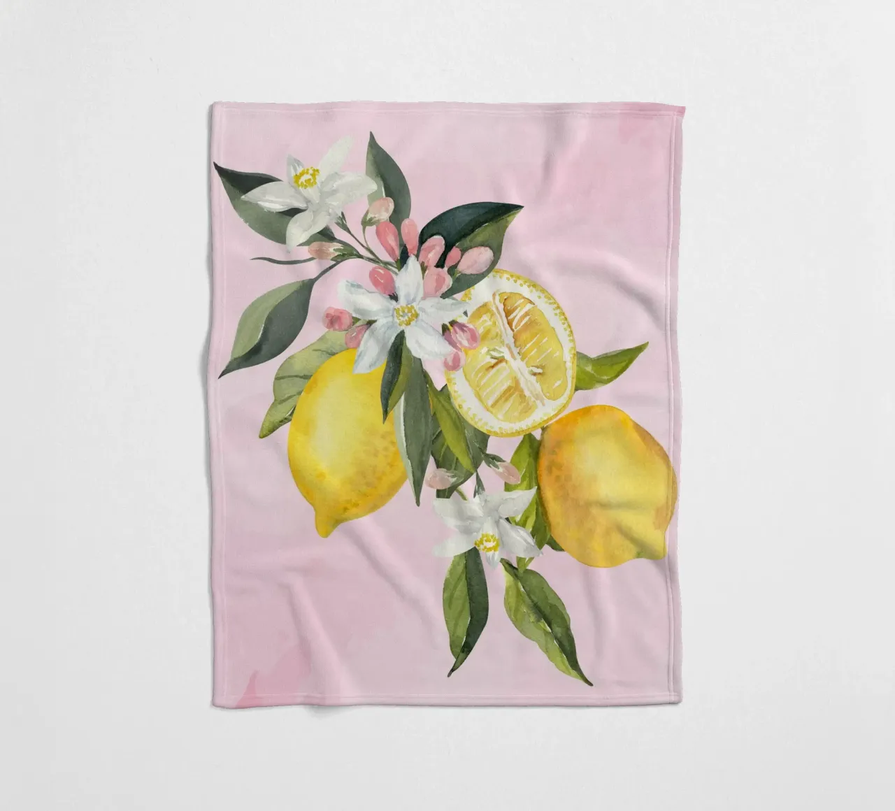 Zitrone Poster, Zitrone Druck Dekor, Italienische Wandkunst Trendy Art Fleecedecke von Bella Studio