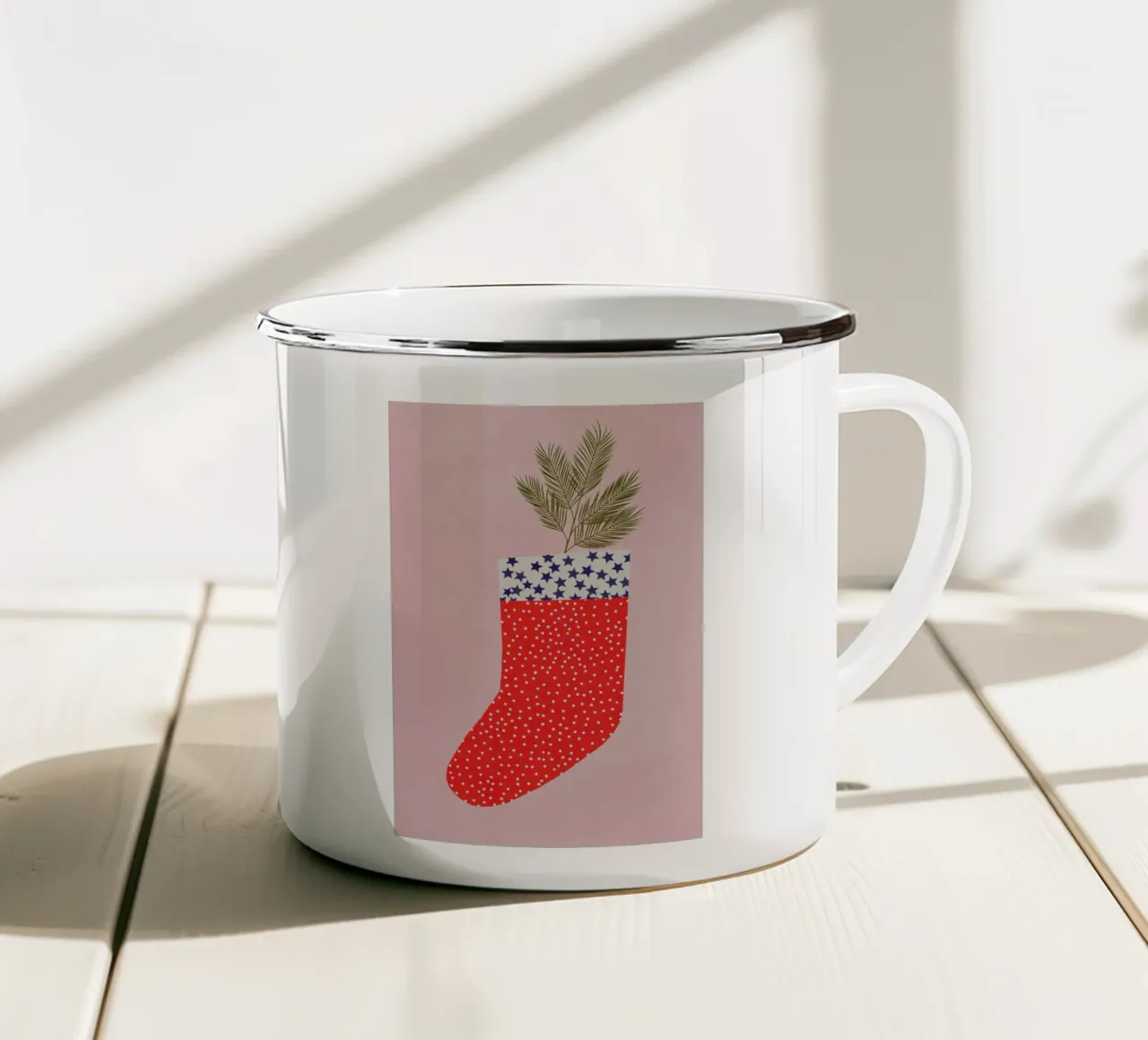 Christmas Sock tazza in smalto da Kind of Style