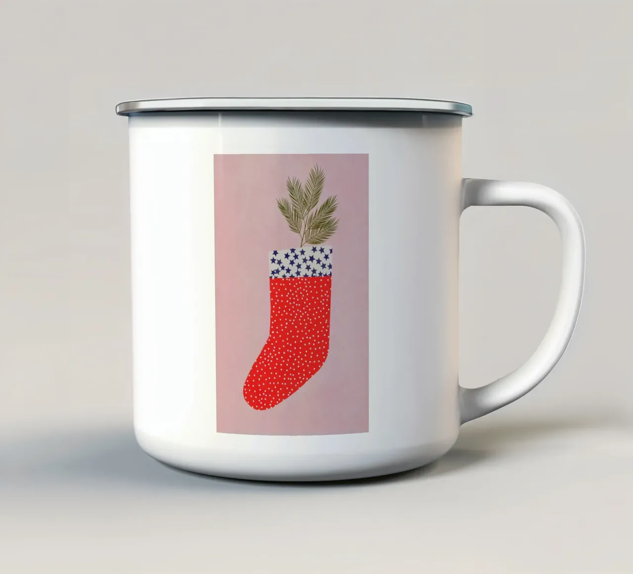 Christmas Sock tazza in smalto da Kind of Style