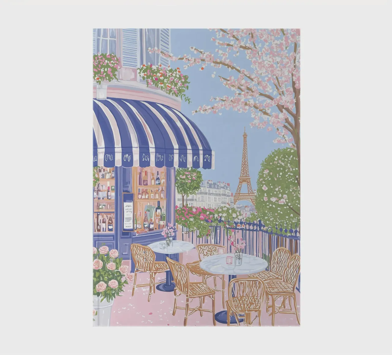 Paris Wall Art, Paris Travel Print, France in Spring Poster notebook by Gaia