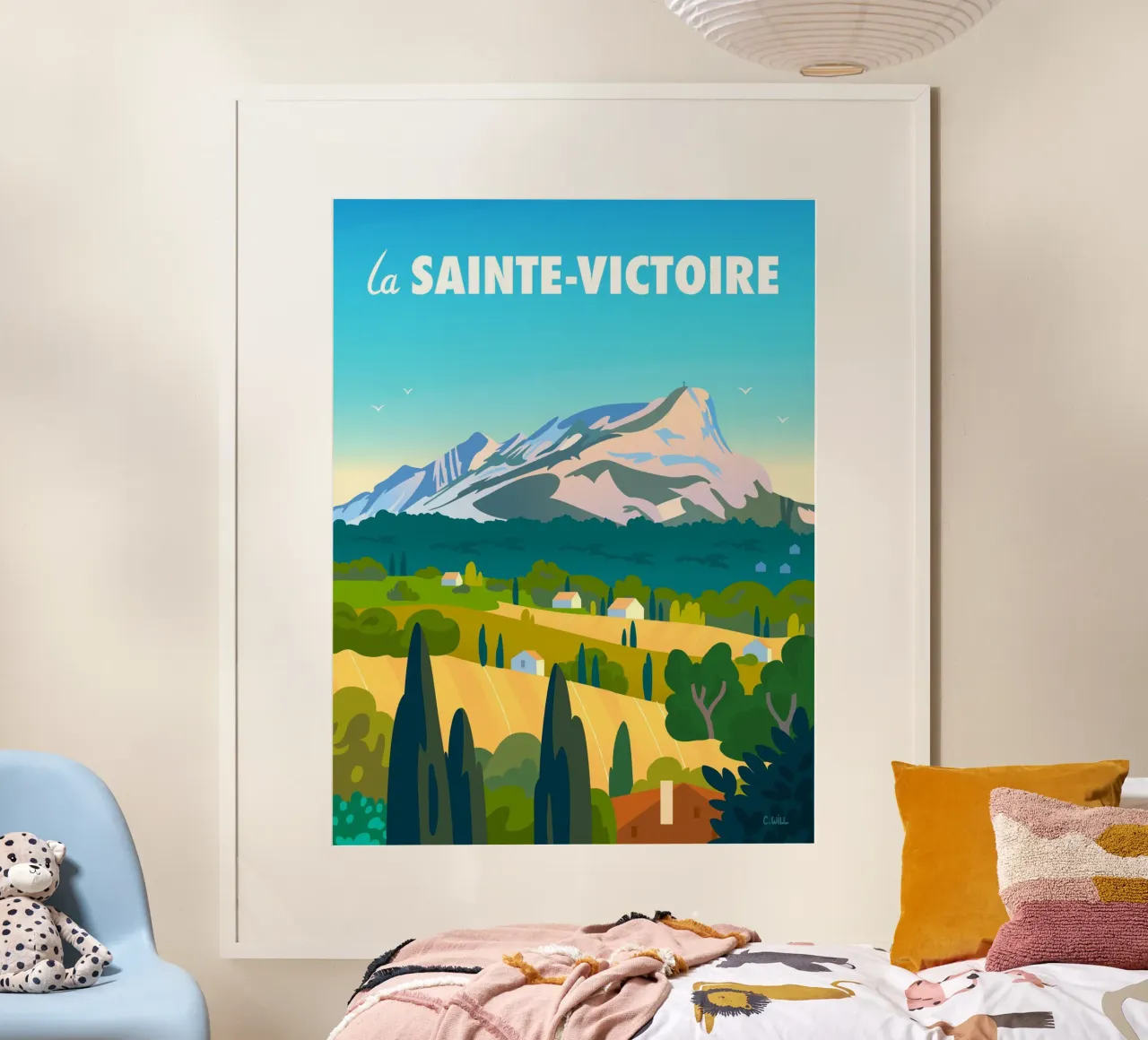 La Sainte-Victoire poster met aluminium frame van C.WILL