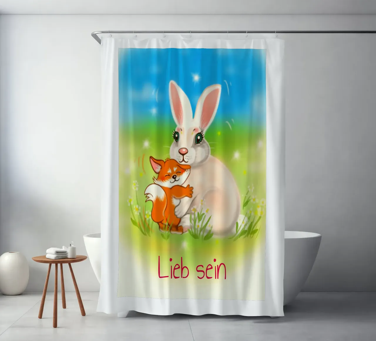 Lieb sein tenda da doccia da Happy 😃 Art 🎨 by Christine Schnoell