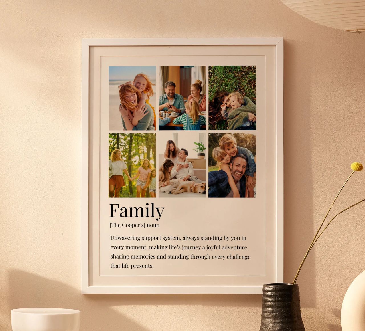Benutzerdefinierte Fotocollage "Familie Poster von Paigaam Studio