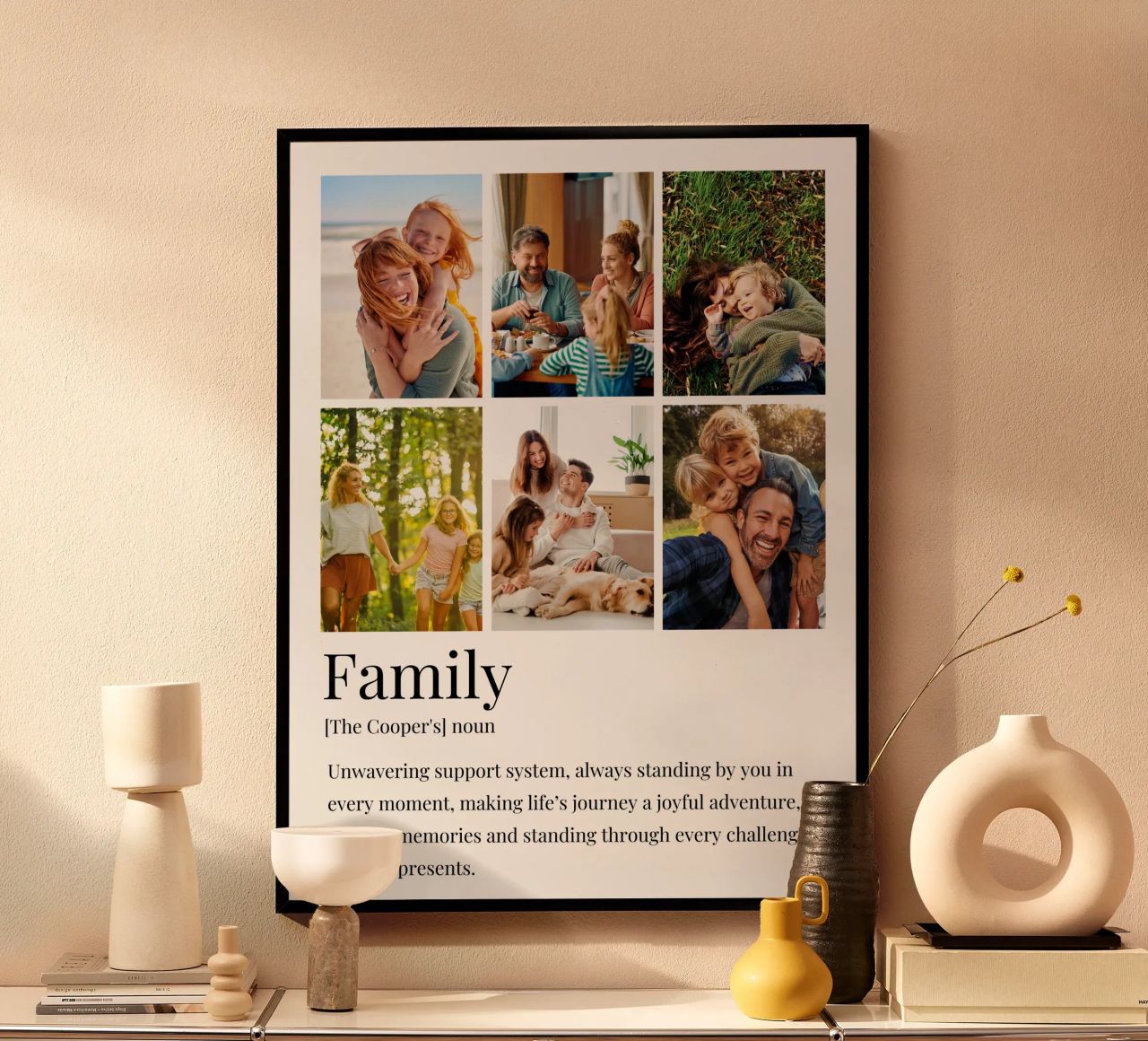 Benutzerdefinierte Fotocollage "Familie Poster von Paigaam Studio