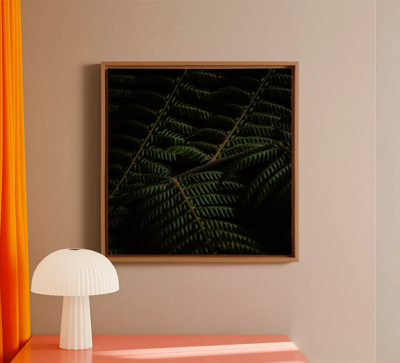 Fern 3 tela con Cornice a cassetta da Nur Mut