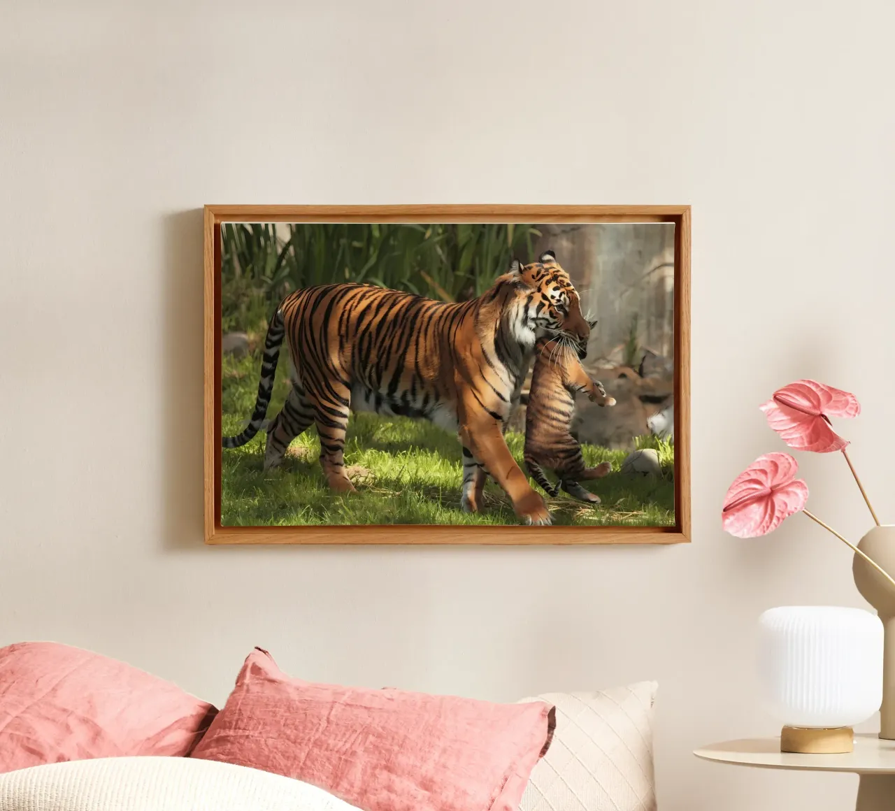 Dierenposter 156 canvas met Baklijst van Korrie Lane