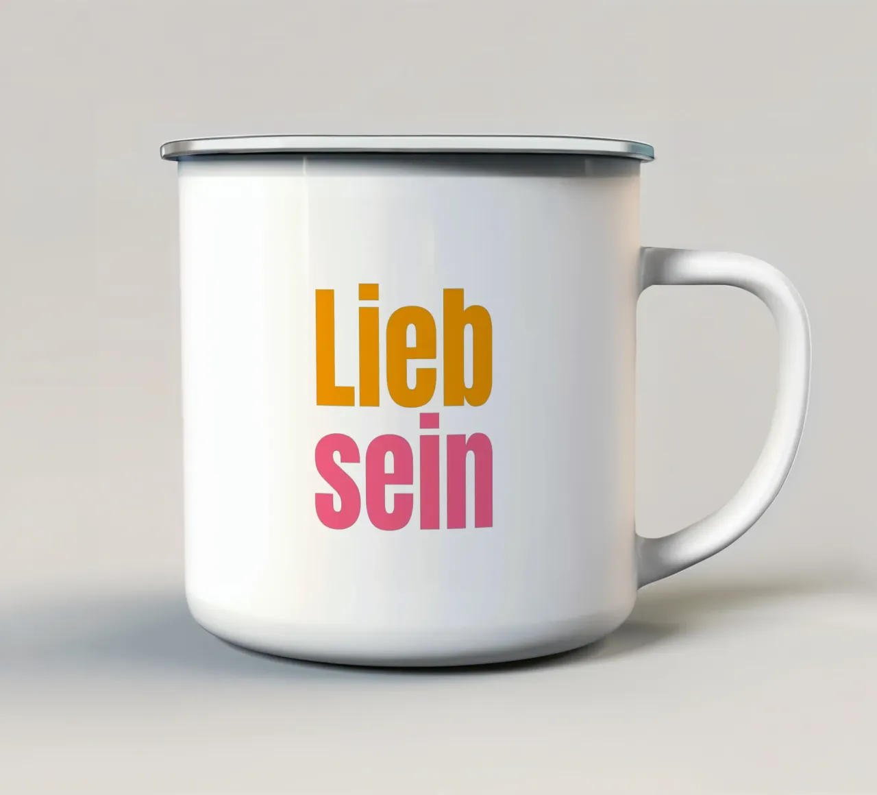 Lieb sein tazza in smalto da Happy 😃 Art 🎨 by Christine Schnoell