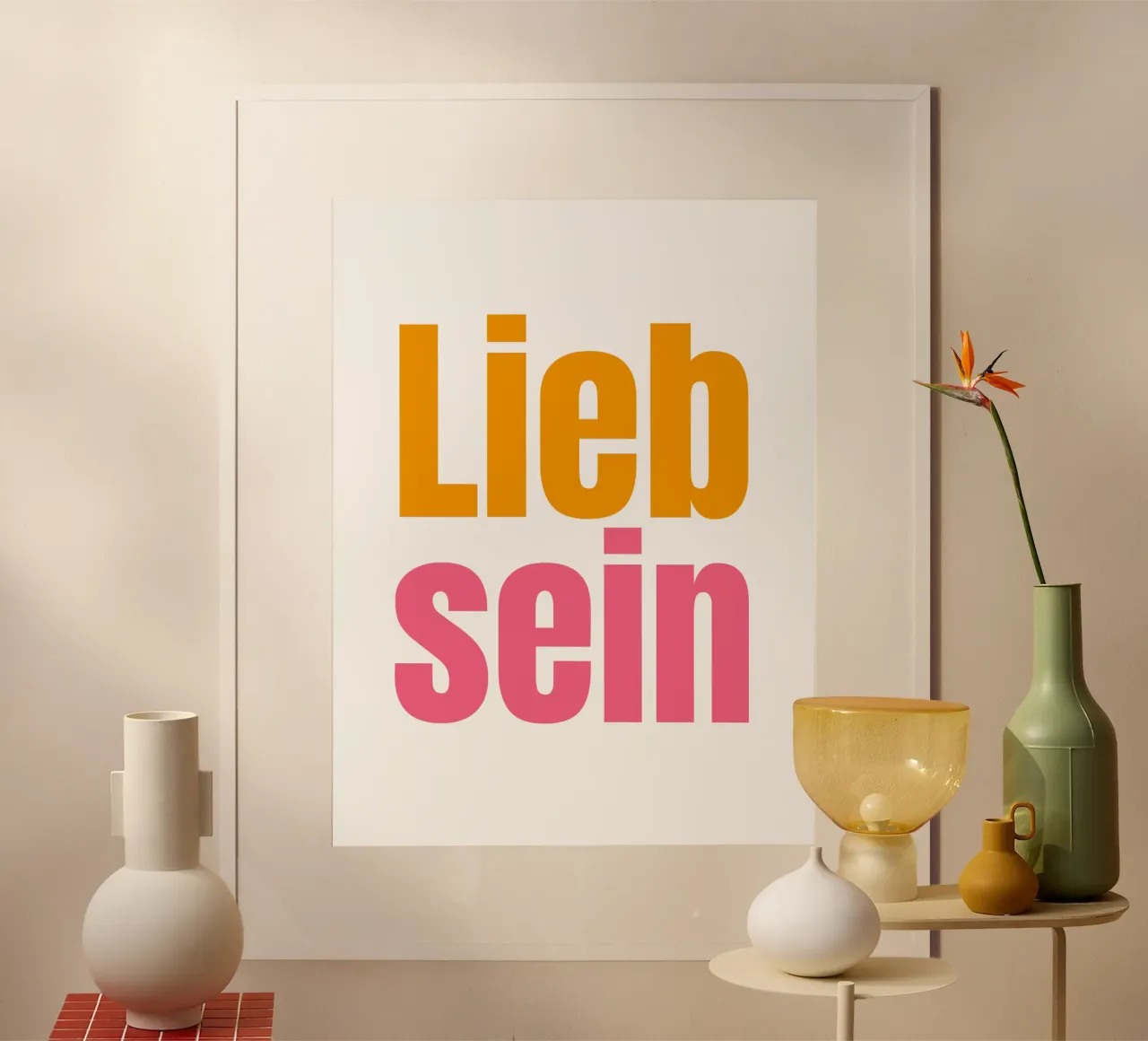Lieb sein poster da Happy 😃 Art 🎨 by Christine Schnoell