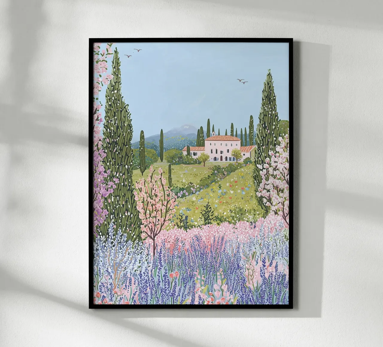 Provenza, Francia, poster di viaggio, arte da parete con fiori poster da Gaia