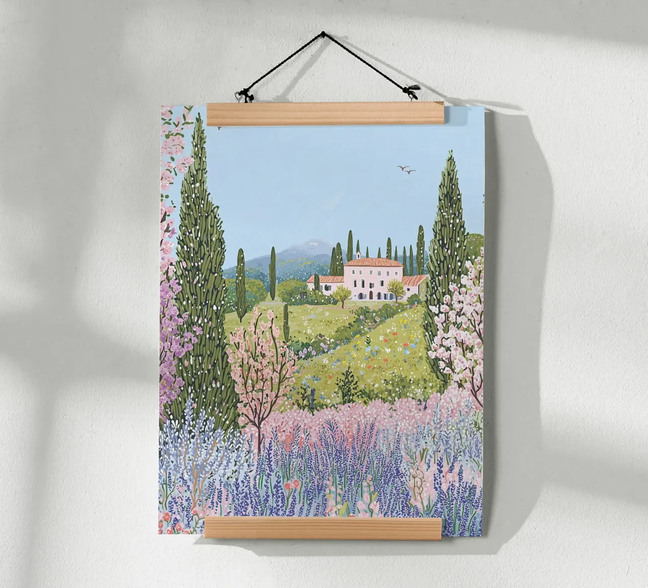 Provenza, Francia, poster di viaggio, arte da parete con fiori poster da Gaia