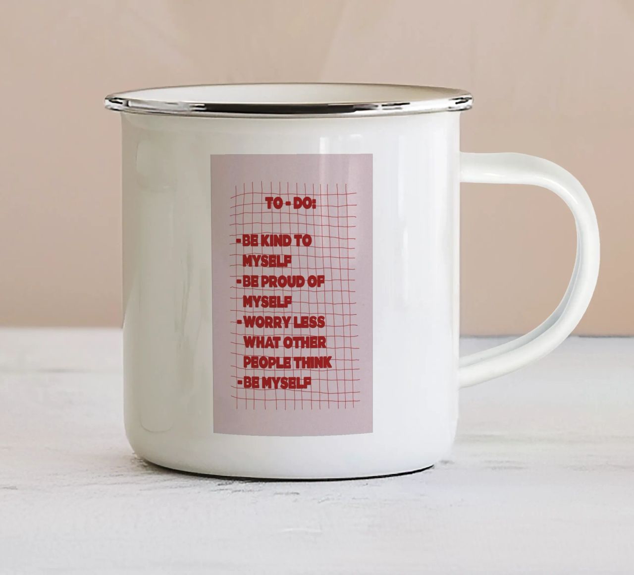 TO-DO tazza in smalto da thesoulhugclub