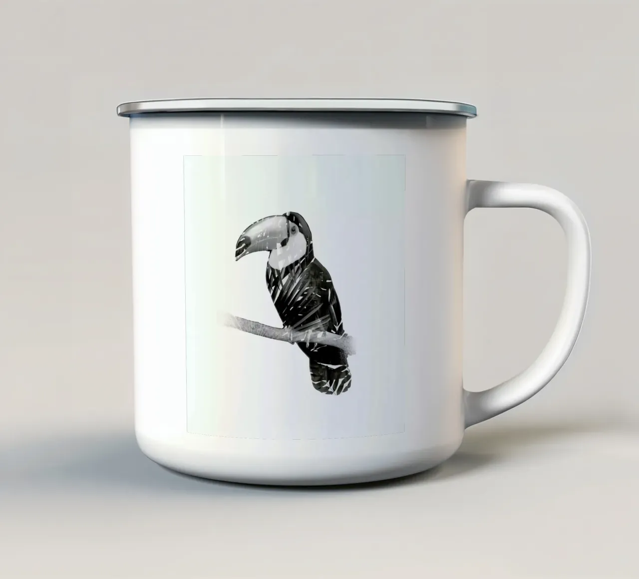 Toucan enamel mug by Chris Wharton