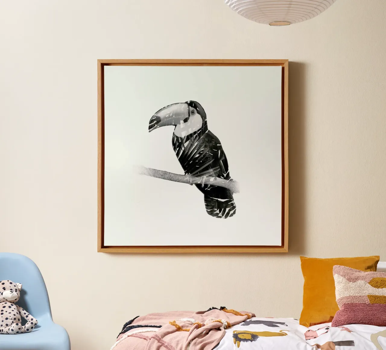 Toucan tela con Cornice a cassetta da Chris Wharton