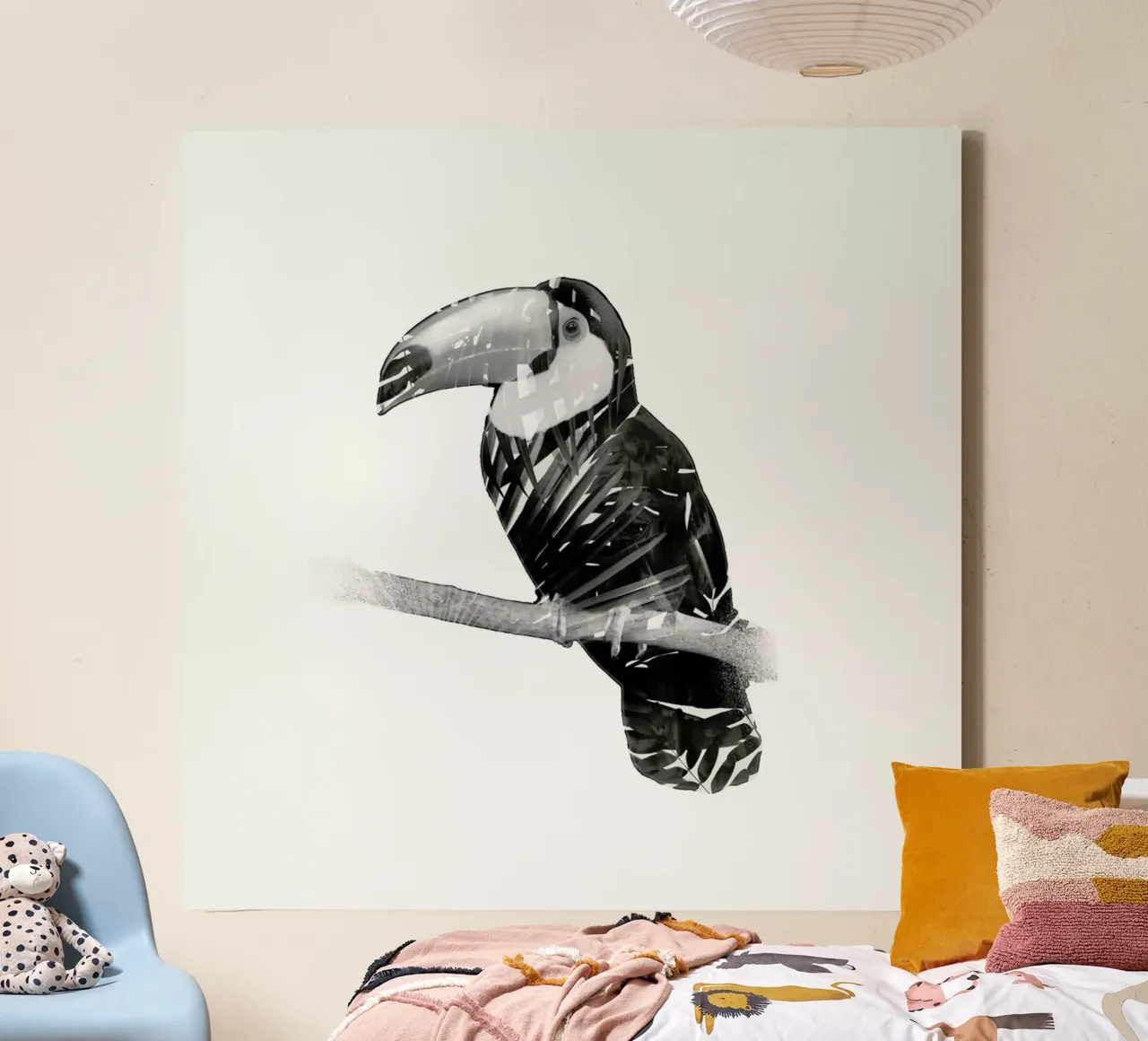 Toucan tela con Cornice a cassetta da Chris Wharton