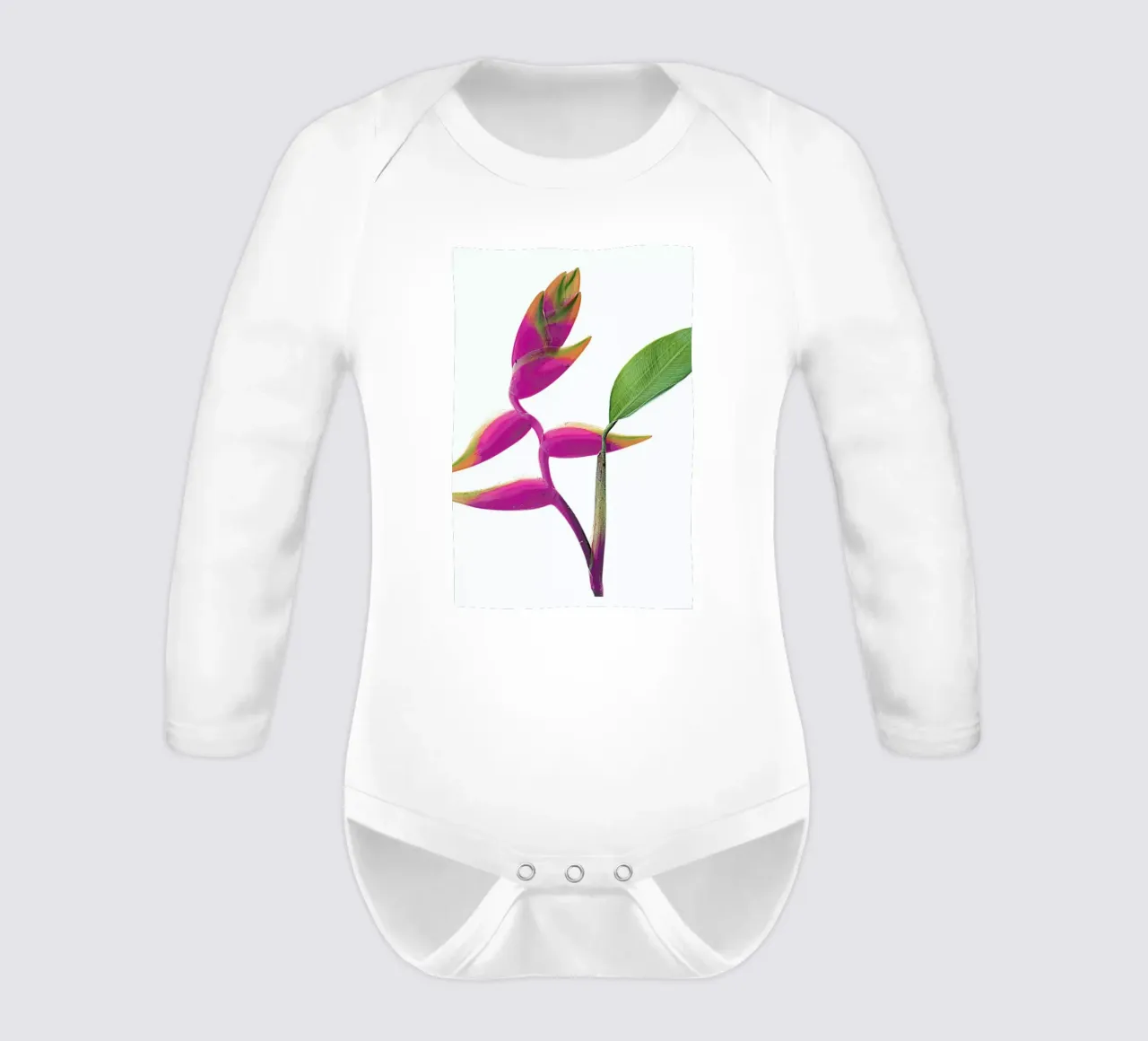 Tropical Heat 04 long-sleeve baby romper by Shot By Clint