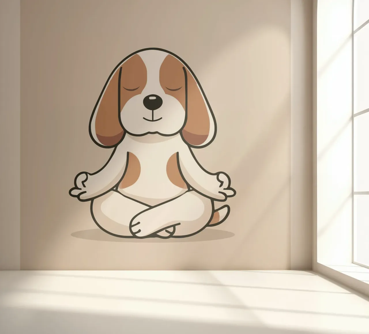 Meditating Beagle - Calmness & Mindfulness photo wallpaper by namosh