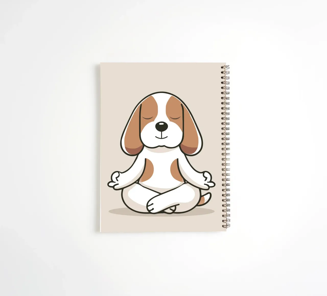 Meditating Beagle - Calmness & Mindfulness spiral notebook by namosh