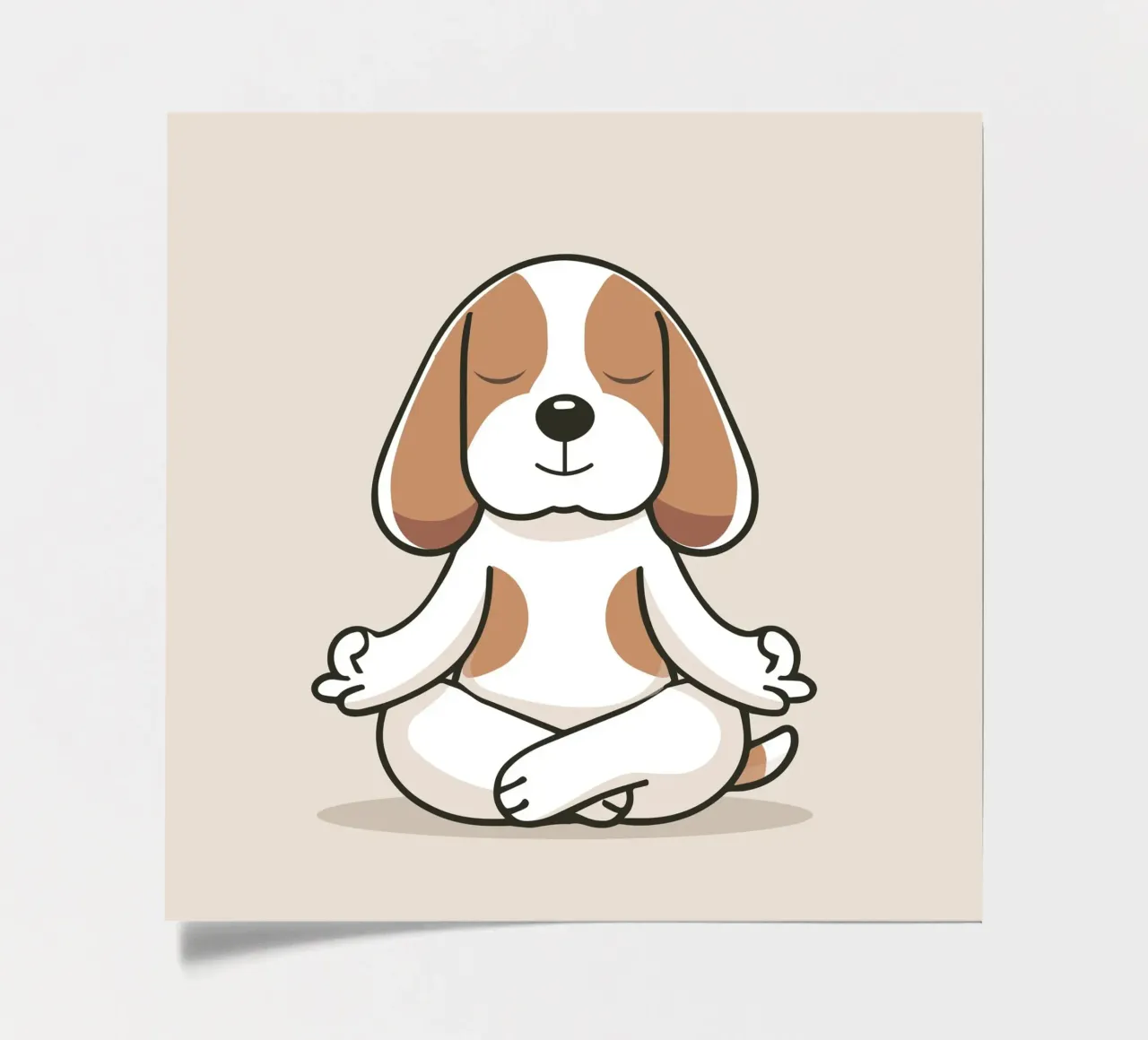 Meditierender Beagle – Ruhe & Achtsamkeit Stickerbogen von namosh