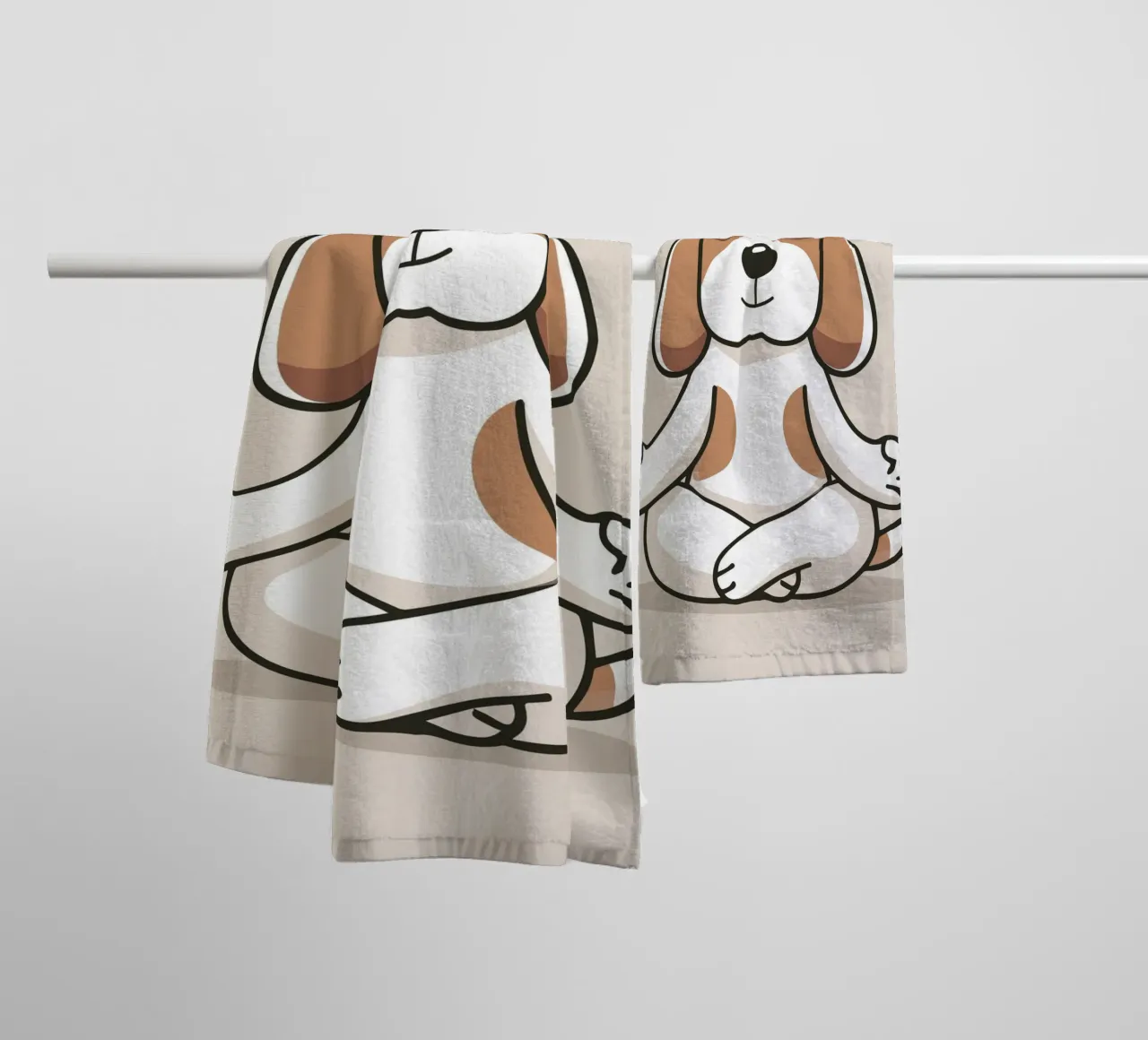 Beagle in meditazione - Calma e consapevolezza asciugamano da bagno da namosh